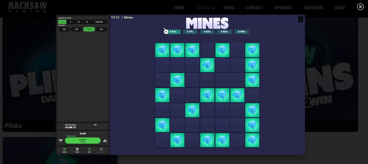 Es posible adoptar una estrategia conservadora para jugar Mines