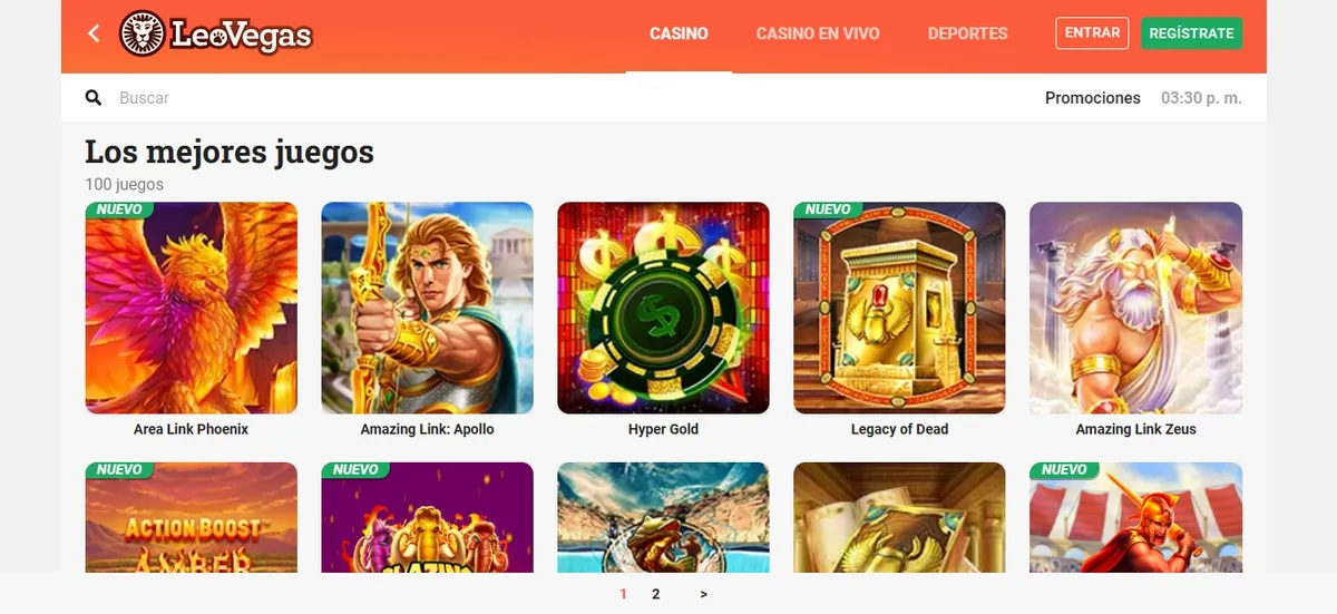 Conoce el catálogo de juegos de casino de LeoVegas