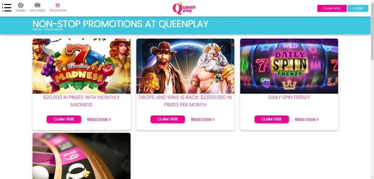 Queenplay casino promotions