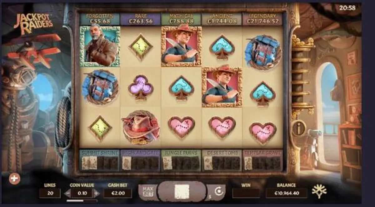 Jackpot Raiders slot gameplay
