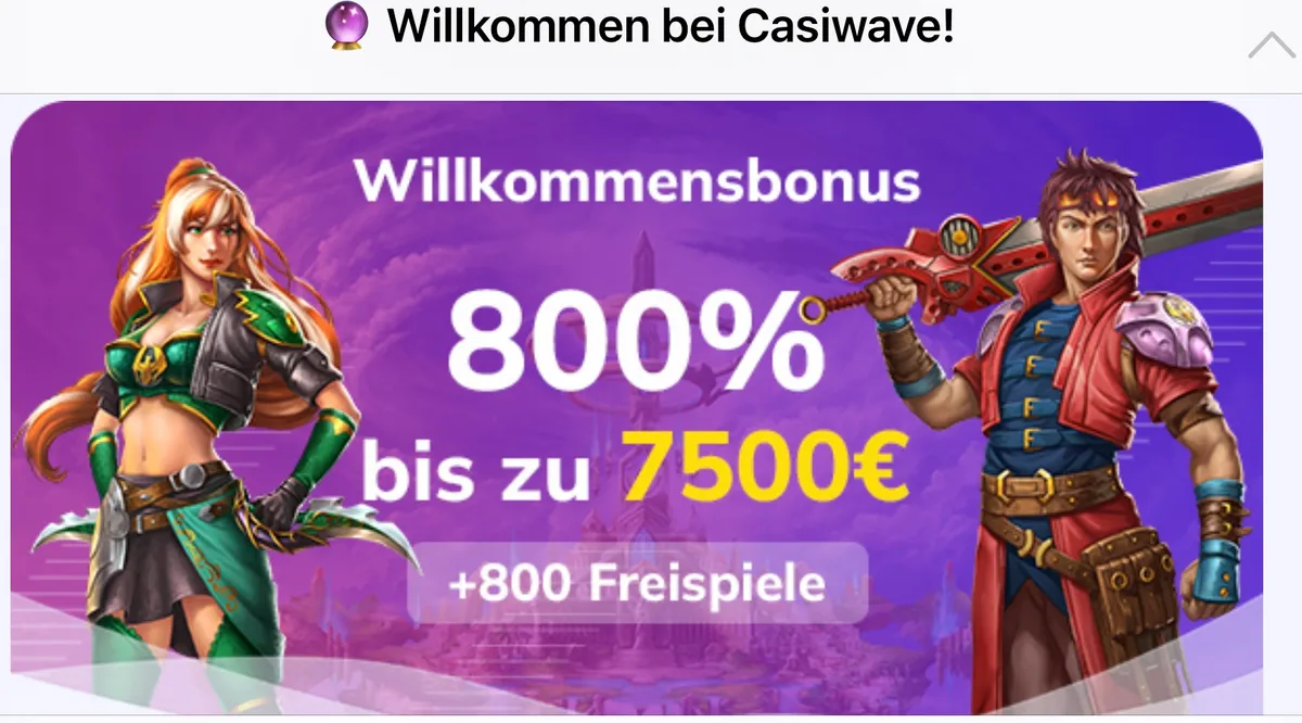 Casiwave Bonus
