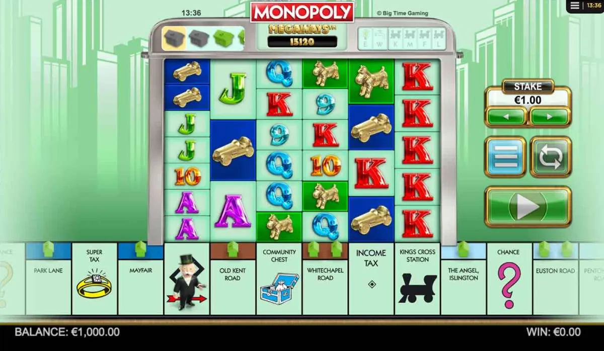Monopoly megaways gameplay