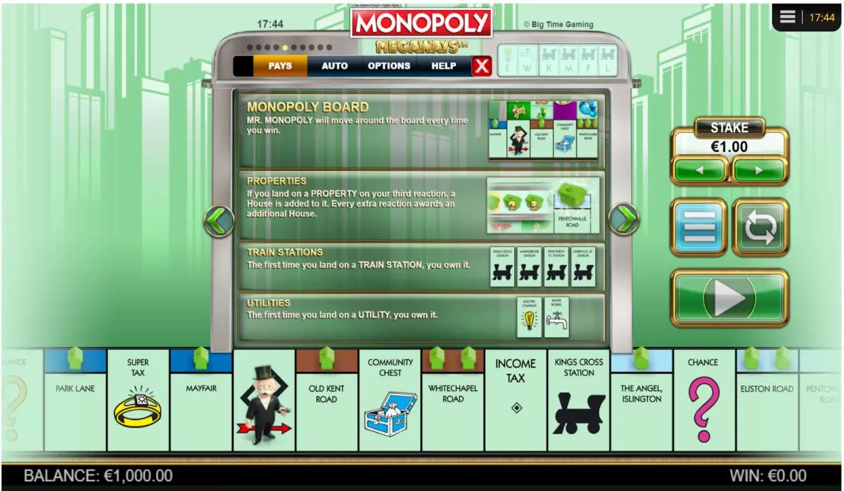 Monopoly megaways storyline