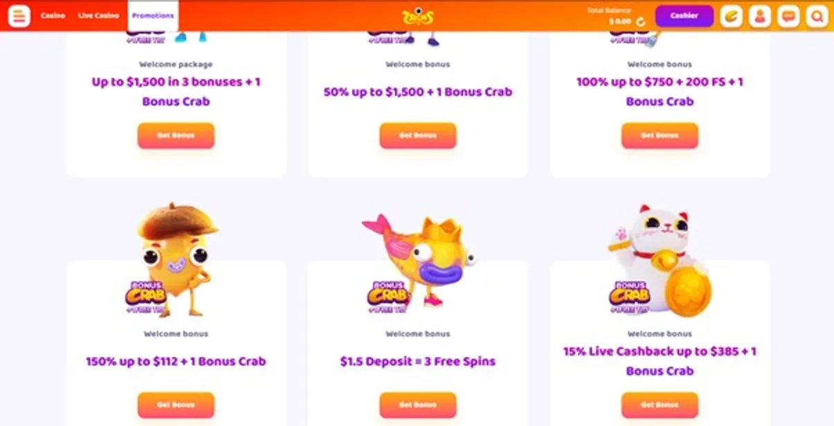 7signs Casino welcome bonus