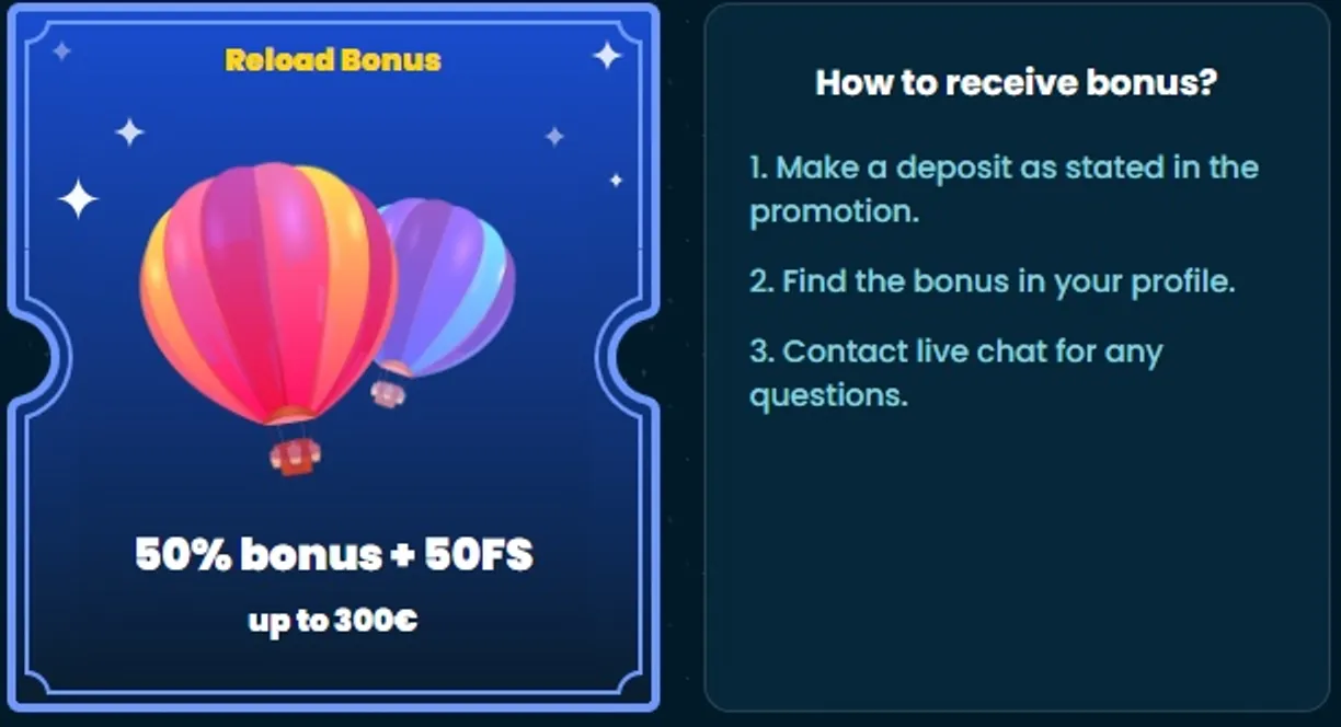 Rollino Casino reload bonus