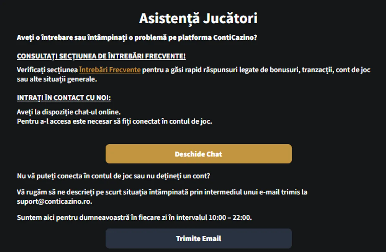 Asistenta jucatori conti cazino