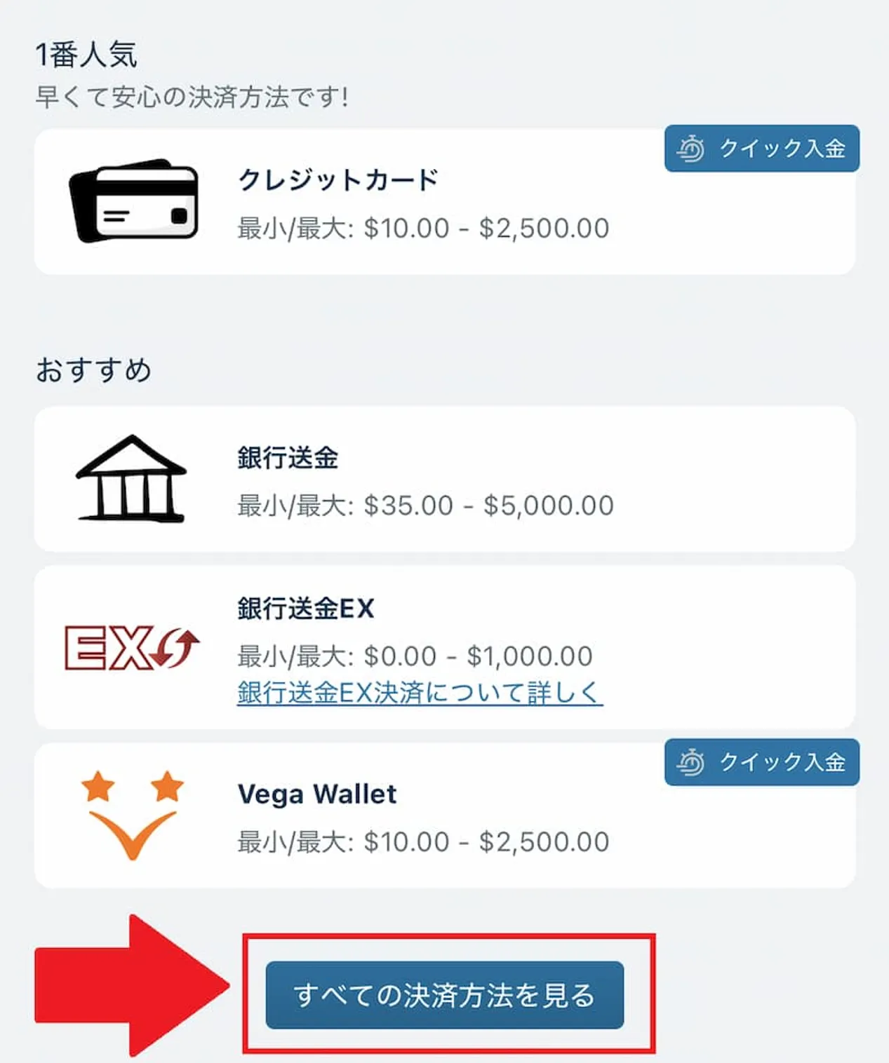 ビザカード 入金方法5