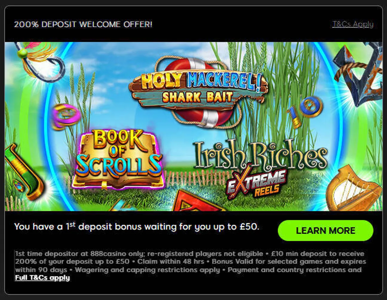 888 Casino offers and promotions