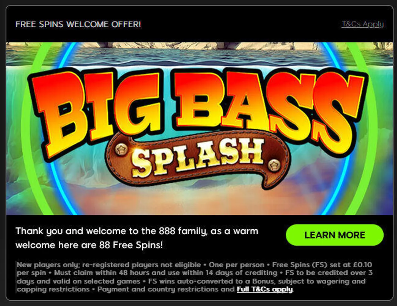 888 Casino free spins no deposit