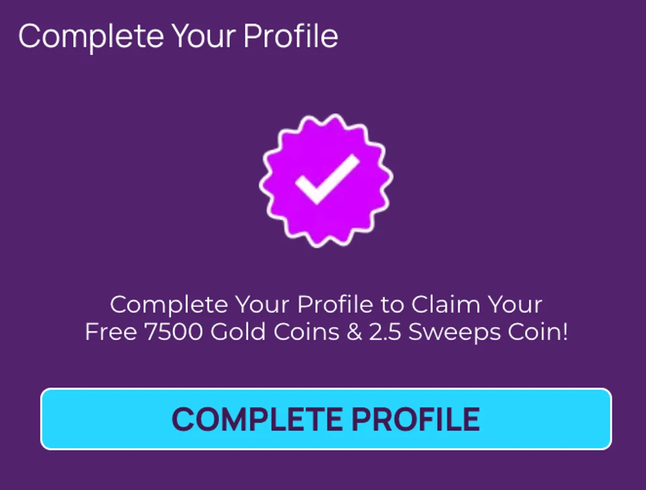 Complete Your Profile