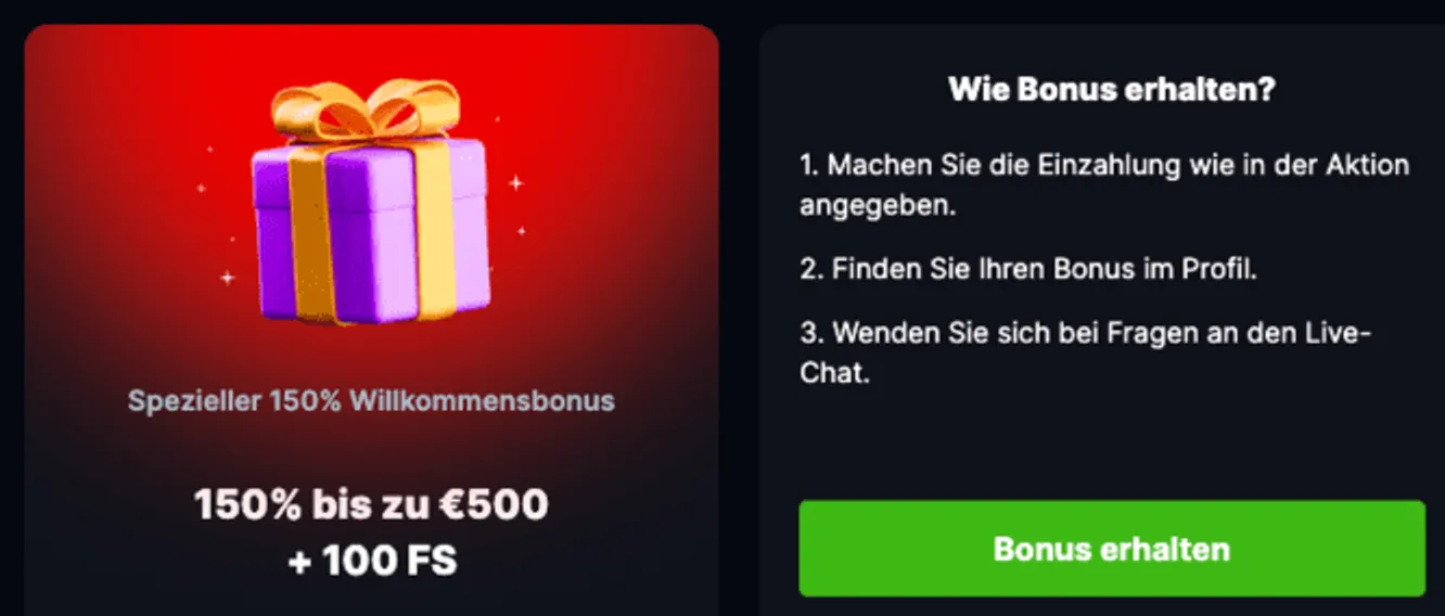 Betflare Casino Willkommensbonus