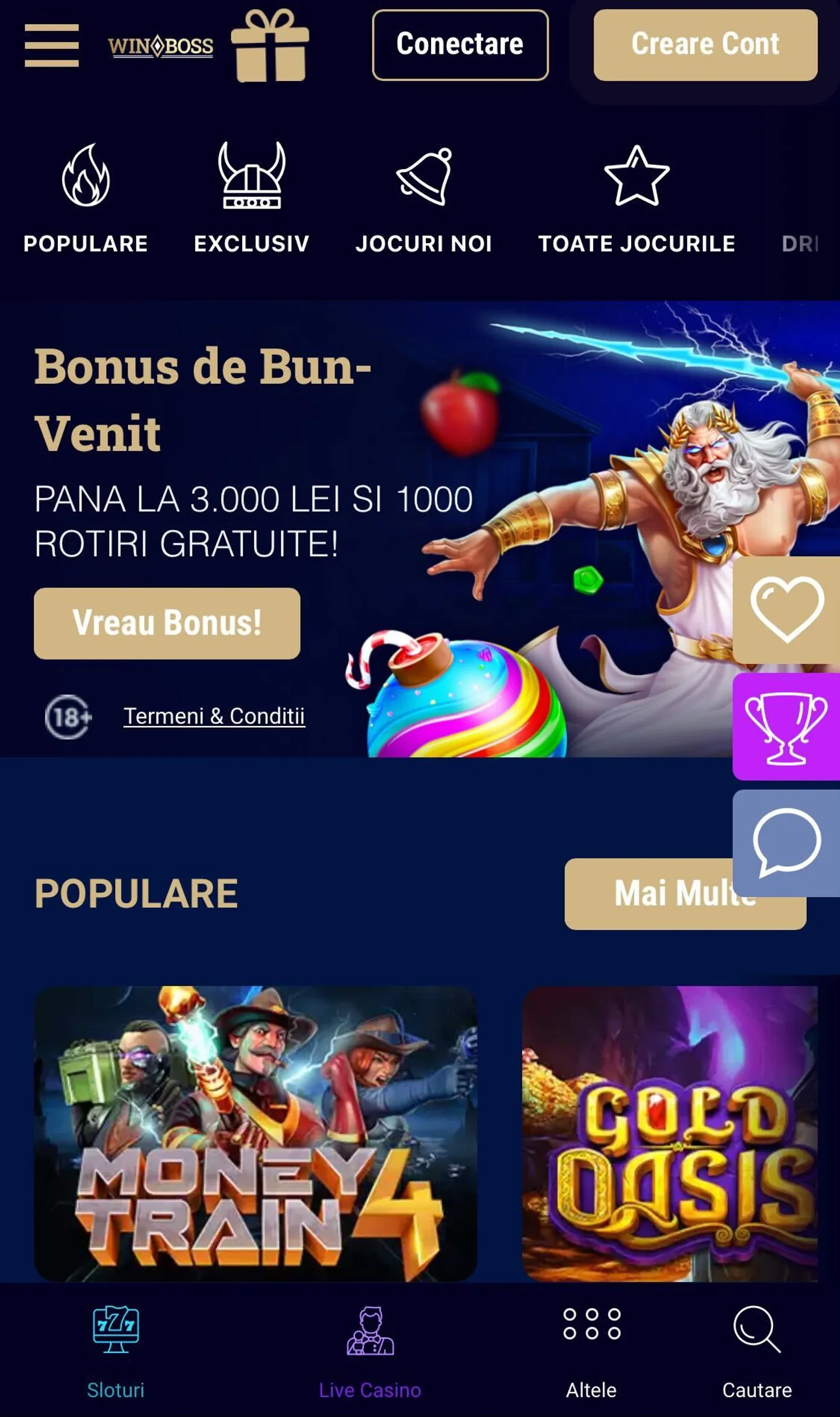 Bonusuri Winboss Casino