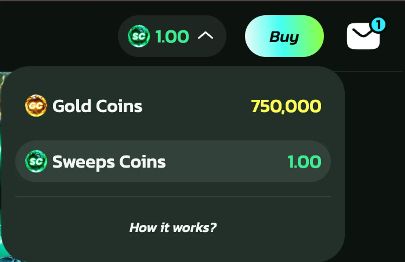 Stormrush sweep and gold coins