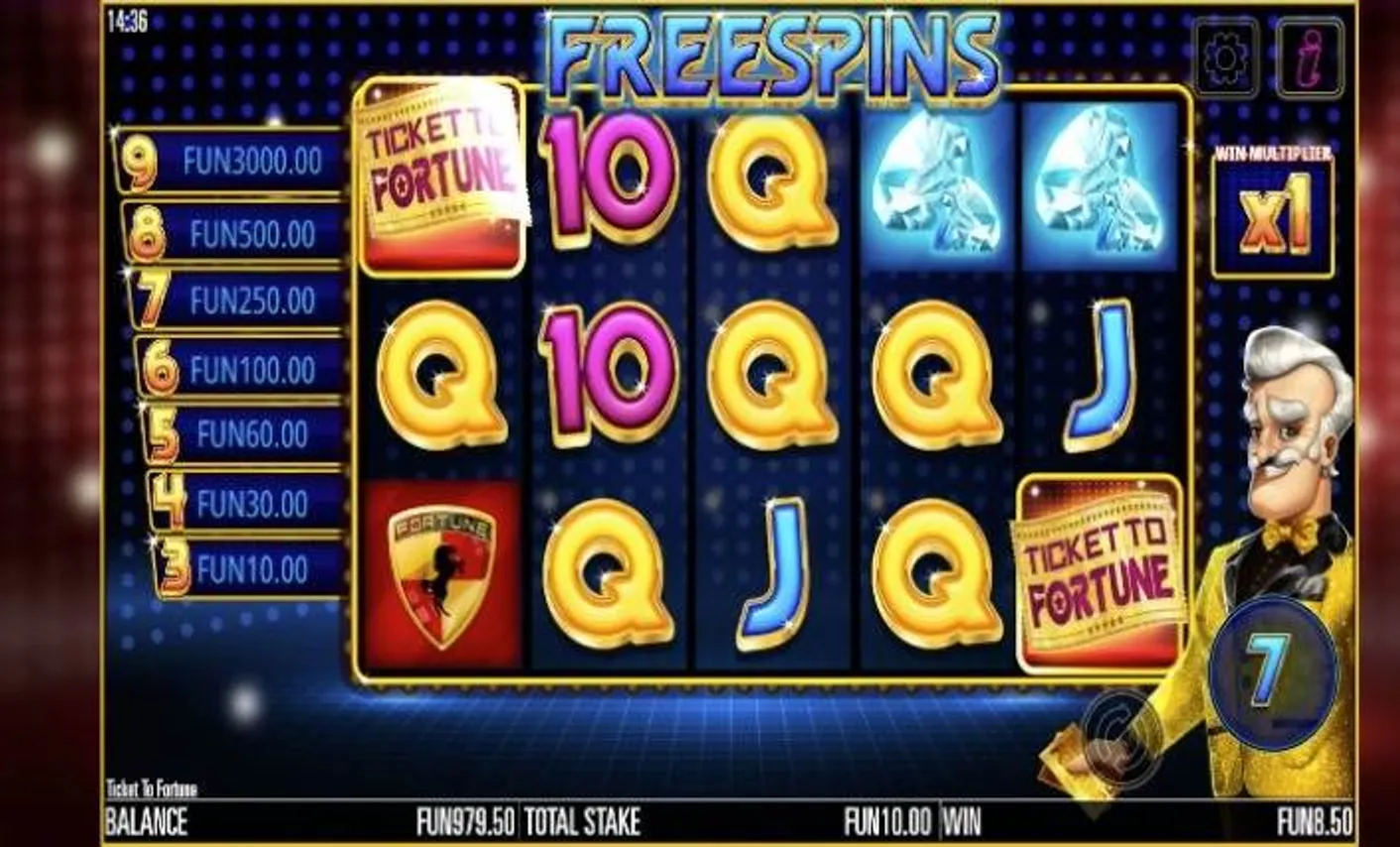 Free spins in full flow in Ticket to Fortune