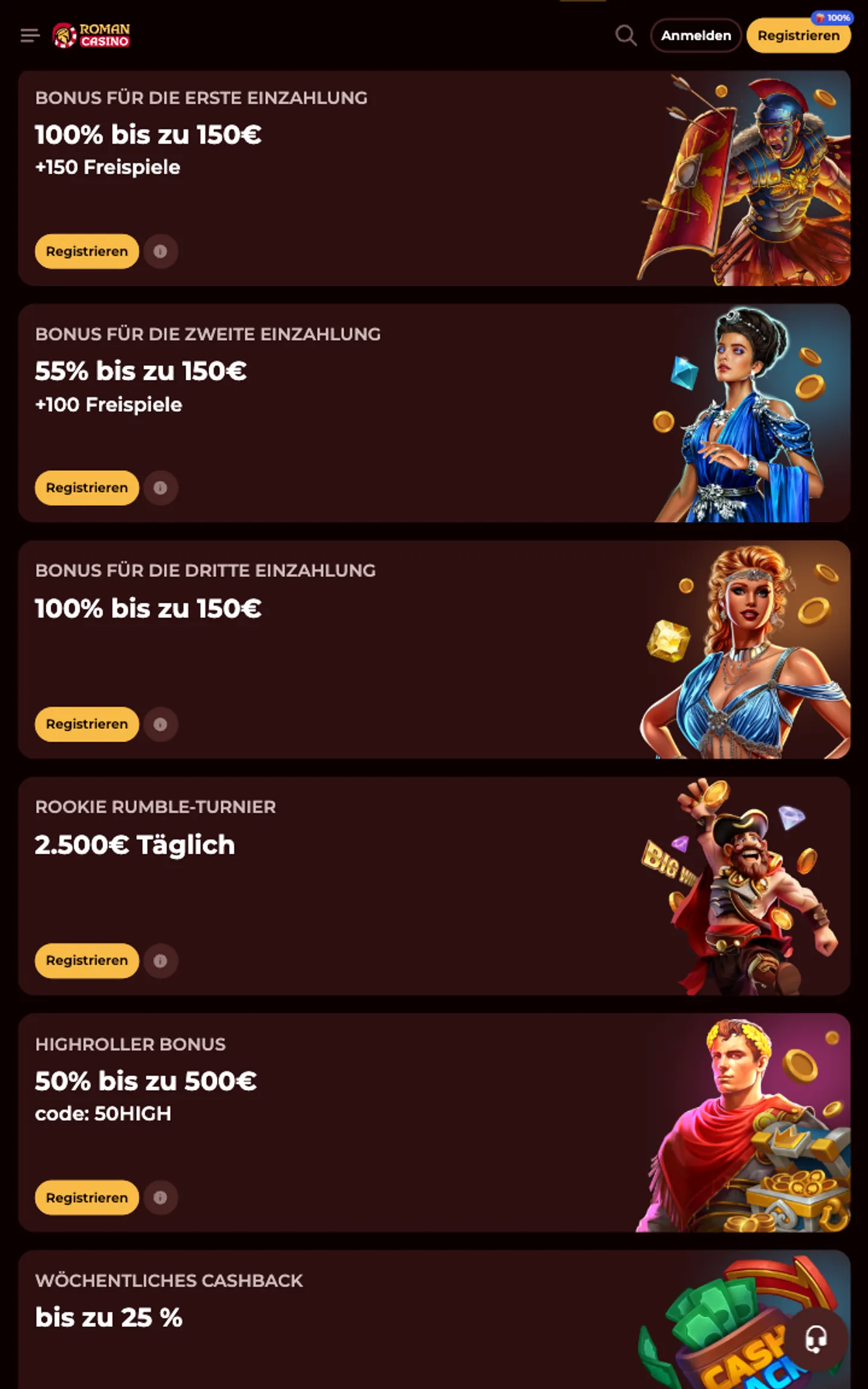 Roman Casino Bonus