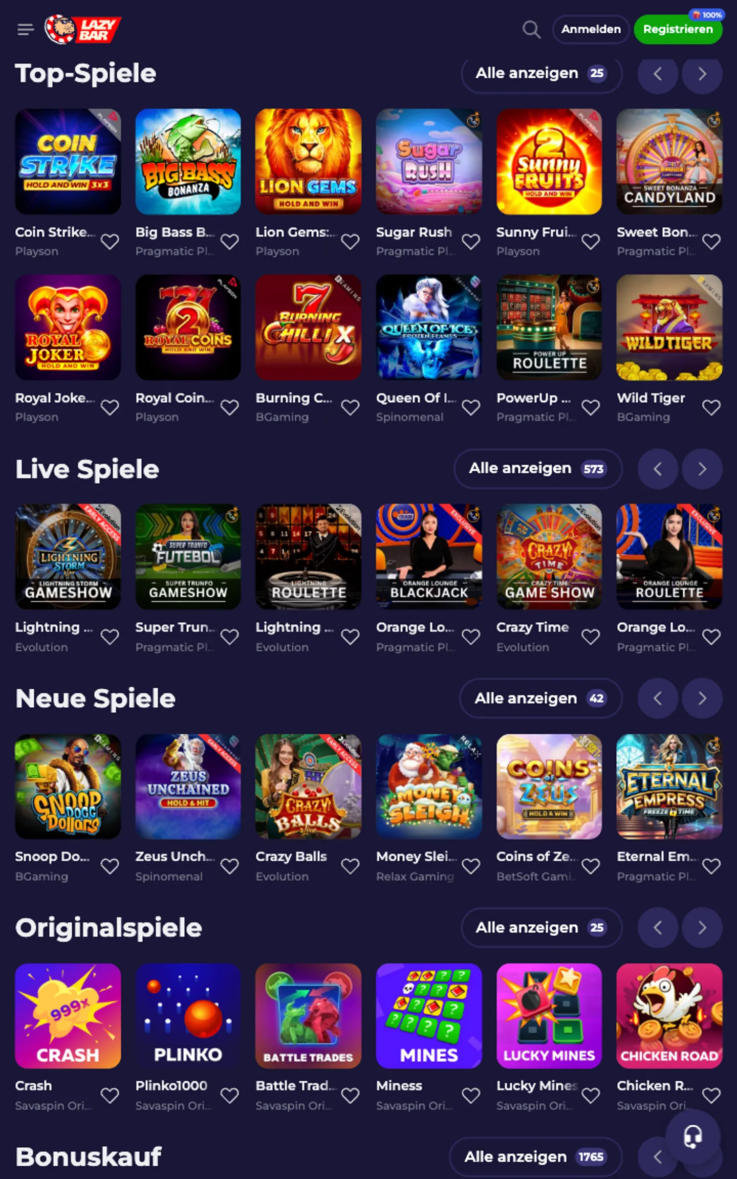 Lazybar Casino Slots