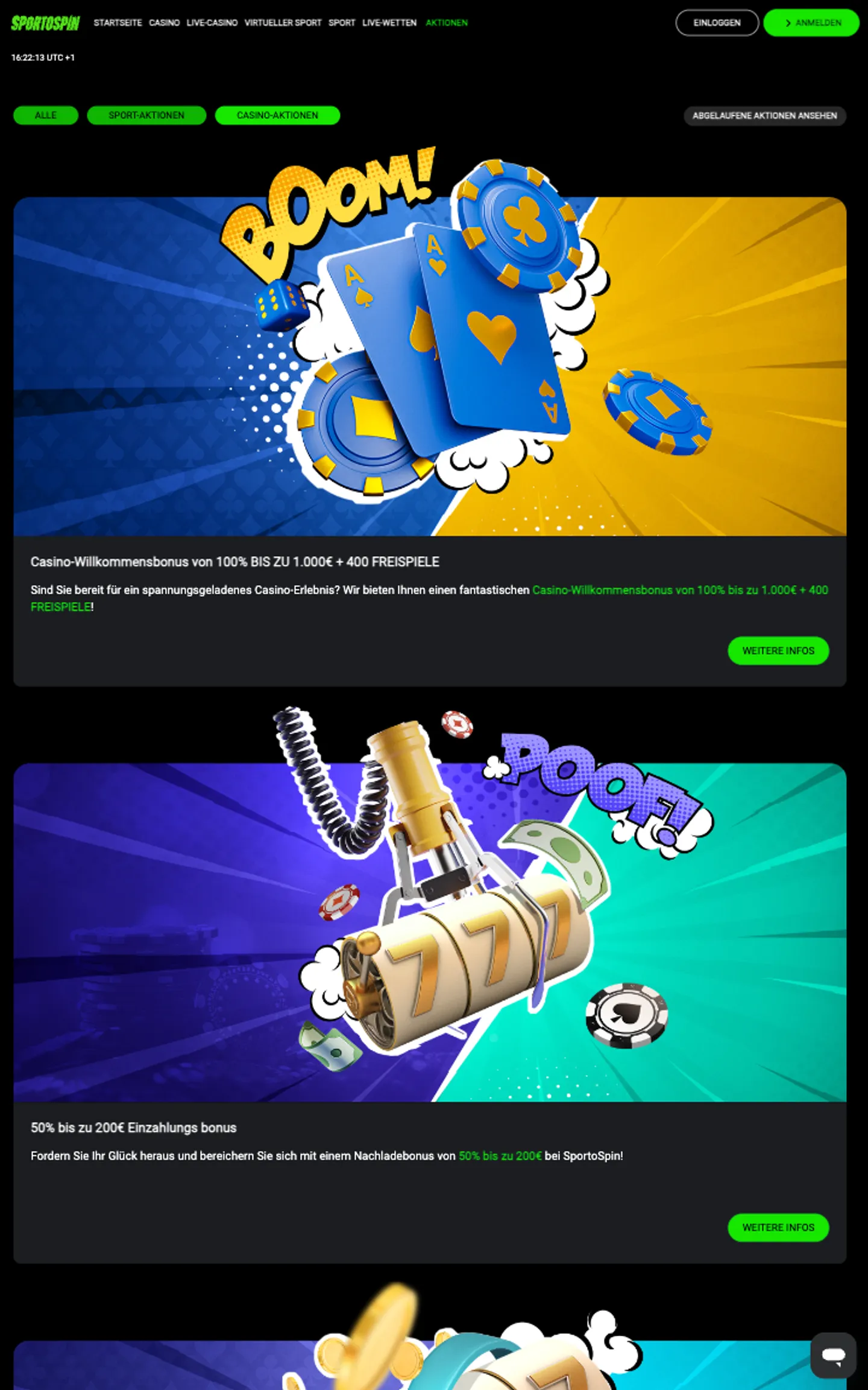 SportoSpin Casino Bonus