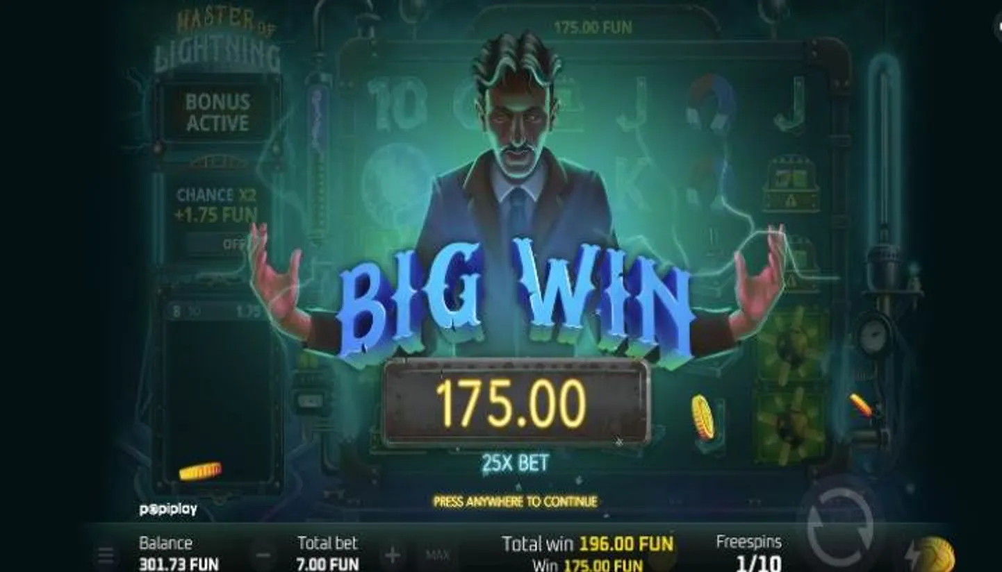 A big win hits during the slot’s free spins round