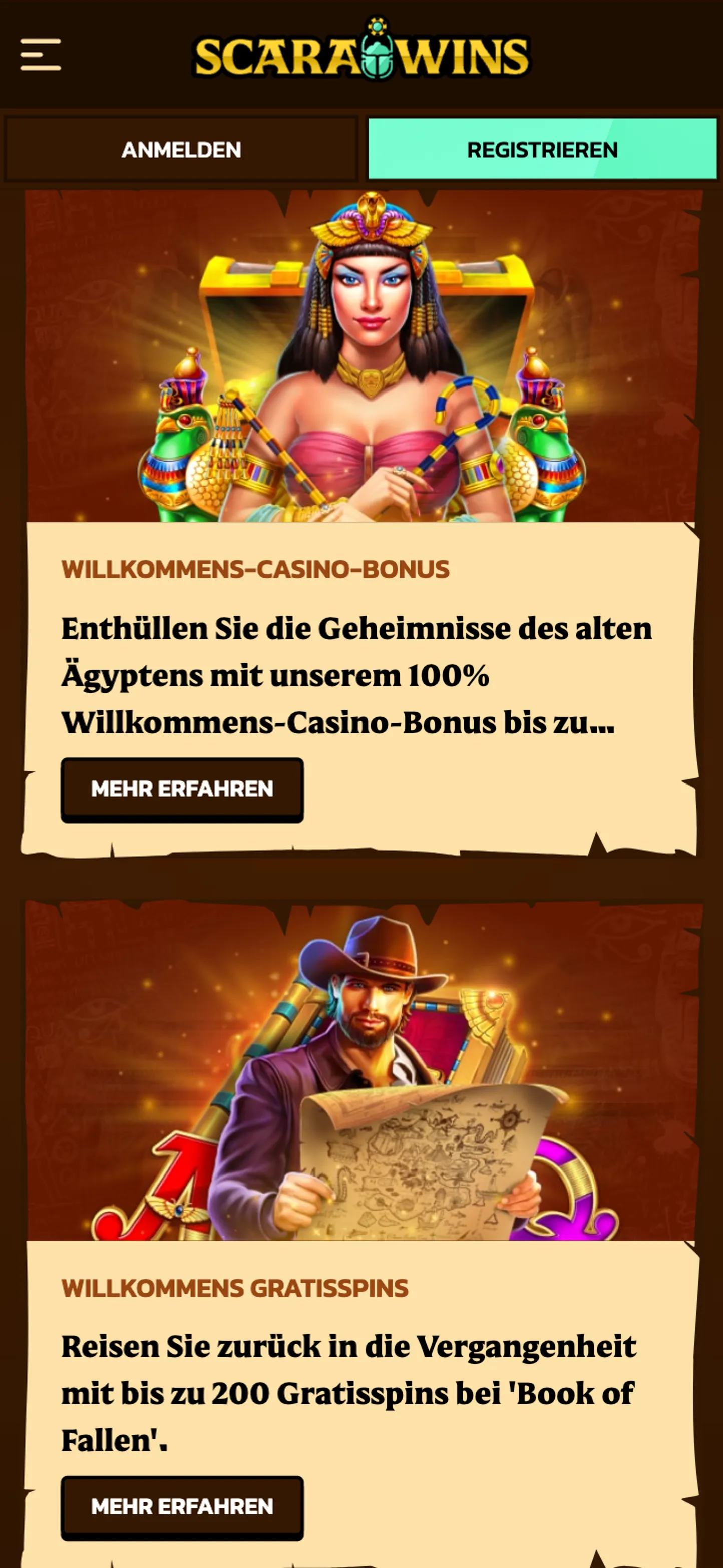 Scarawins Casino Bonus