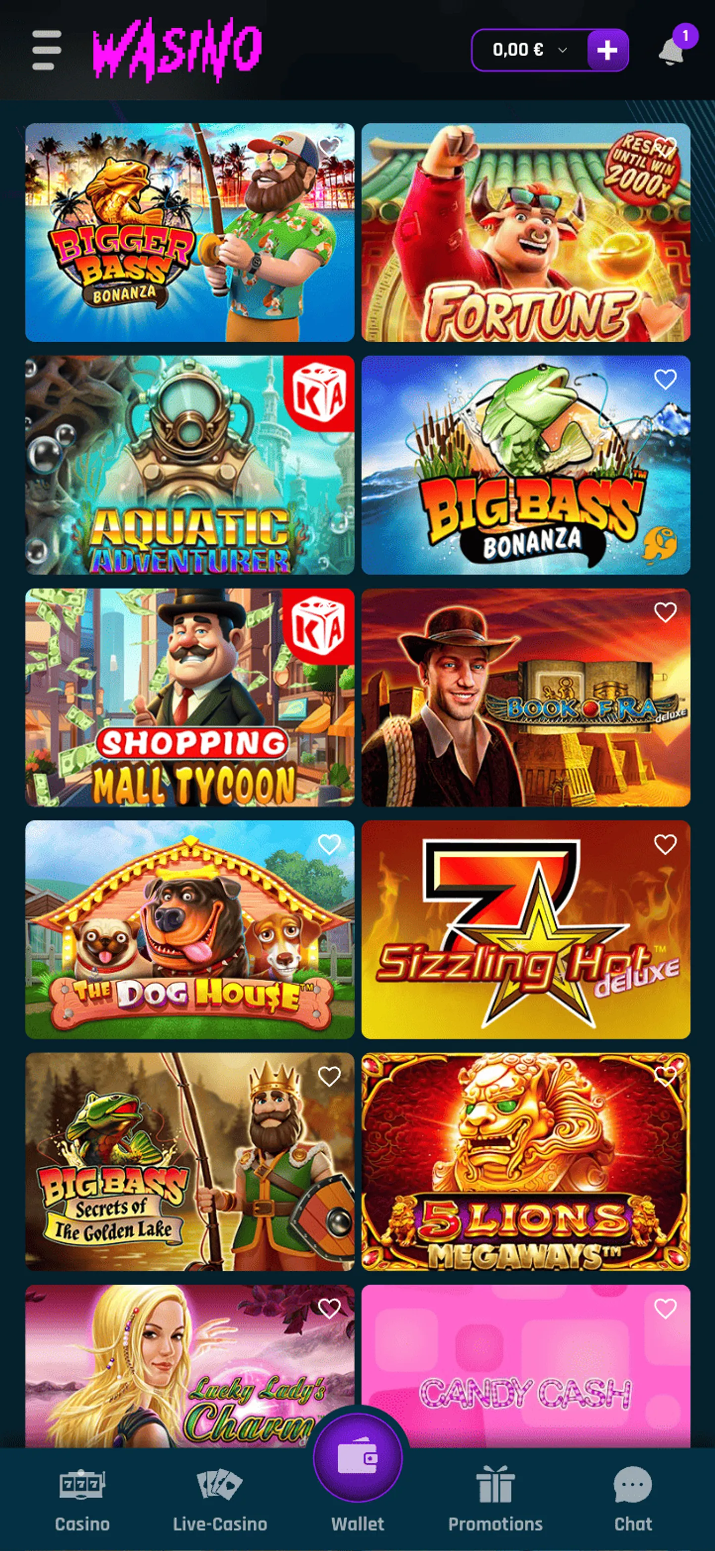 Wasino Casino Slots