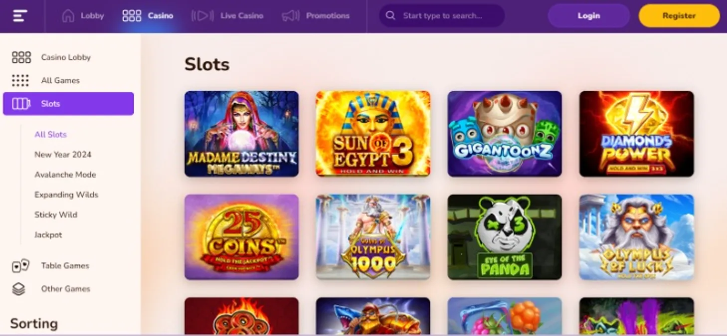 Finding premium slots at Wild Sultan Casino