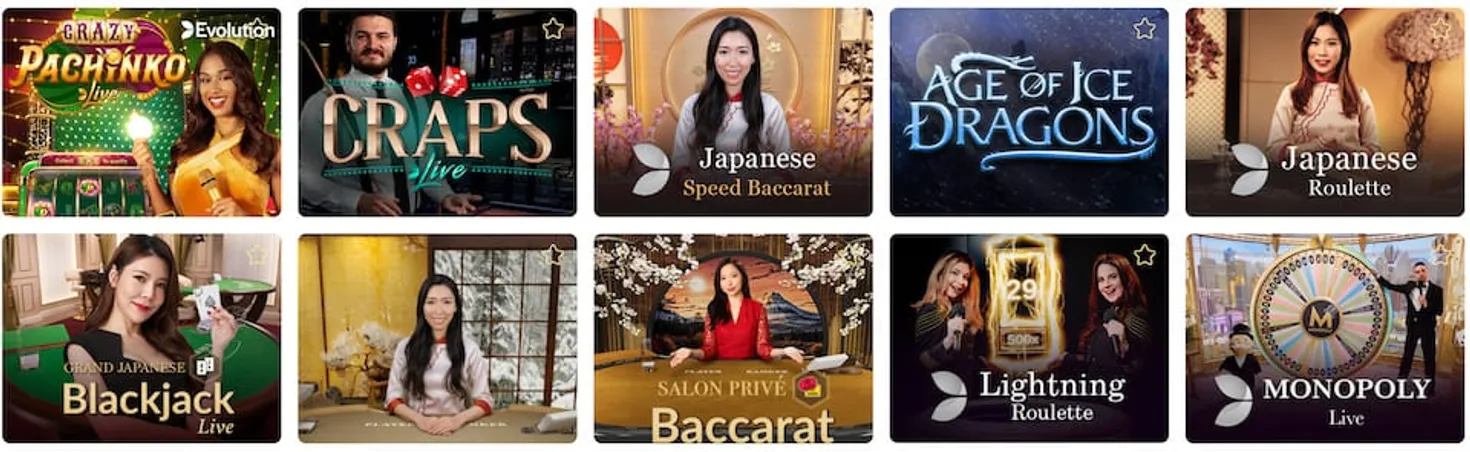 Shinobibet Live Casinos