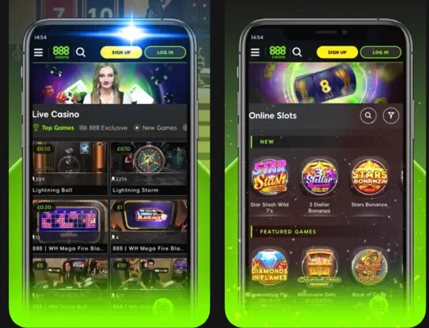 888 Casino mobile and browser performance