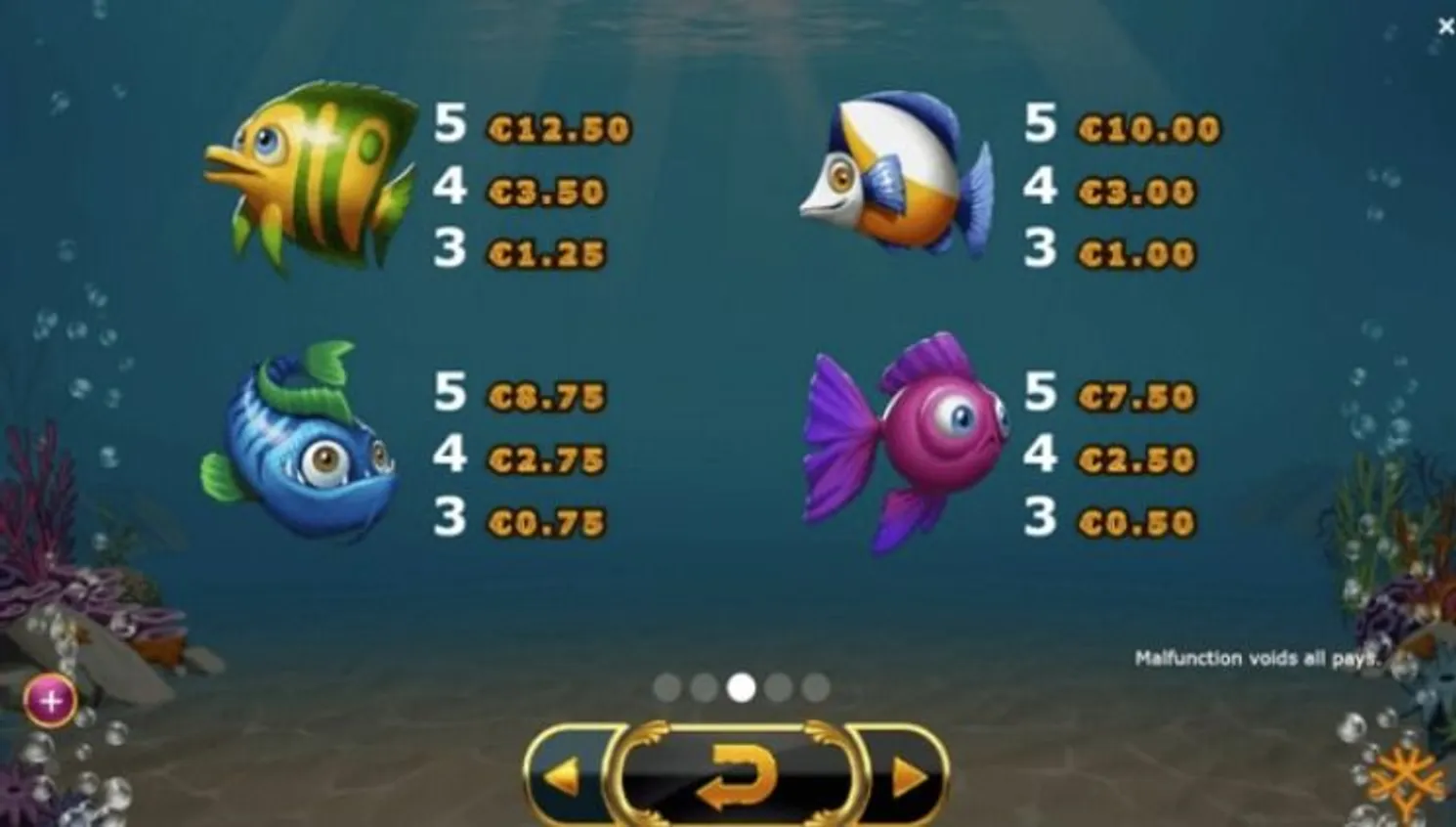 Higher-paying symbols in the Golden Fish Tank slot release