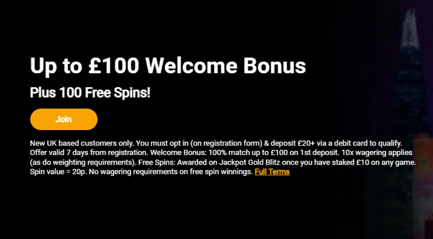 Jackpot City Casino welcome bonus