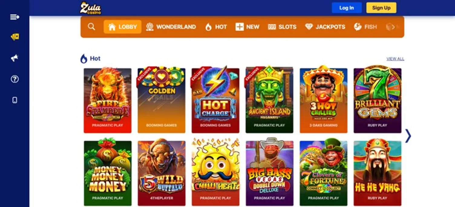 What games are available at Zula Casino?