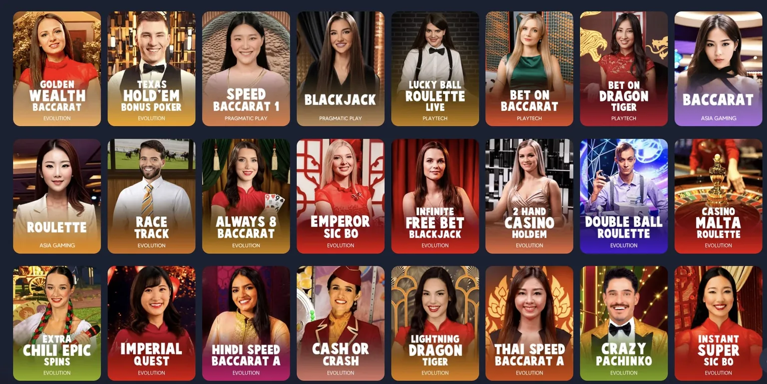 ライブカジノ・テーブルゲーム