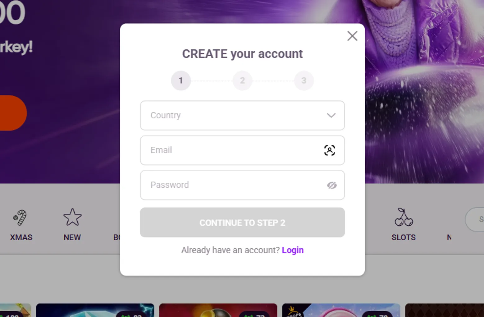 Create your account