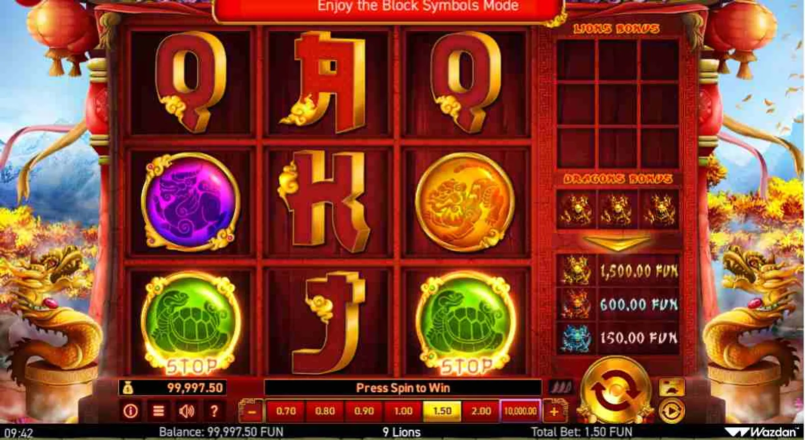 9 Lions Hold the Jackpot  slot