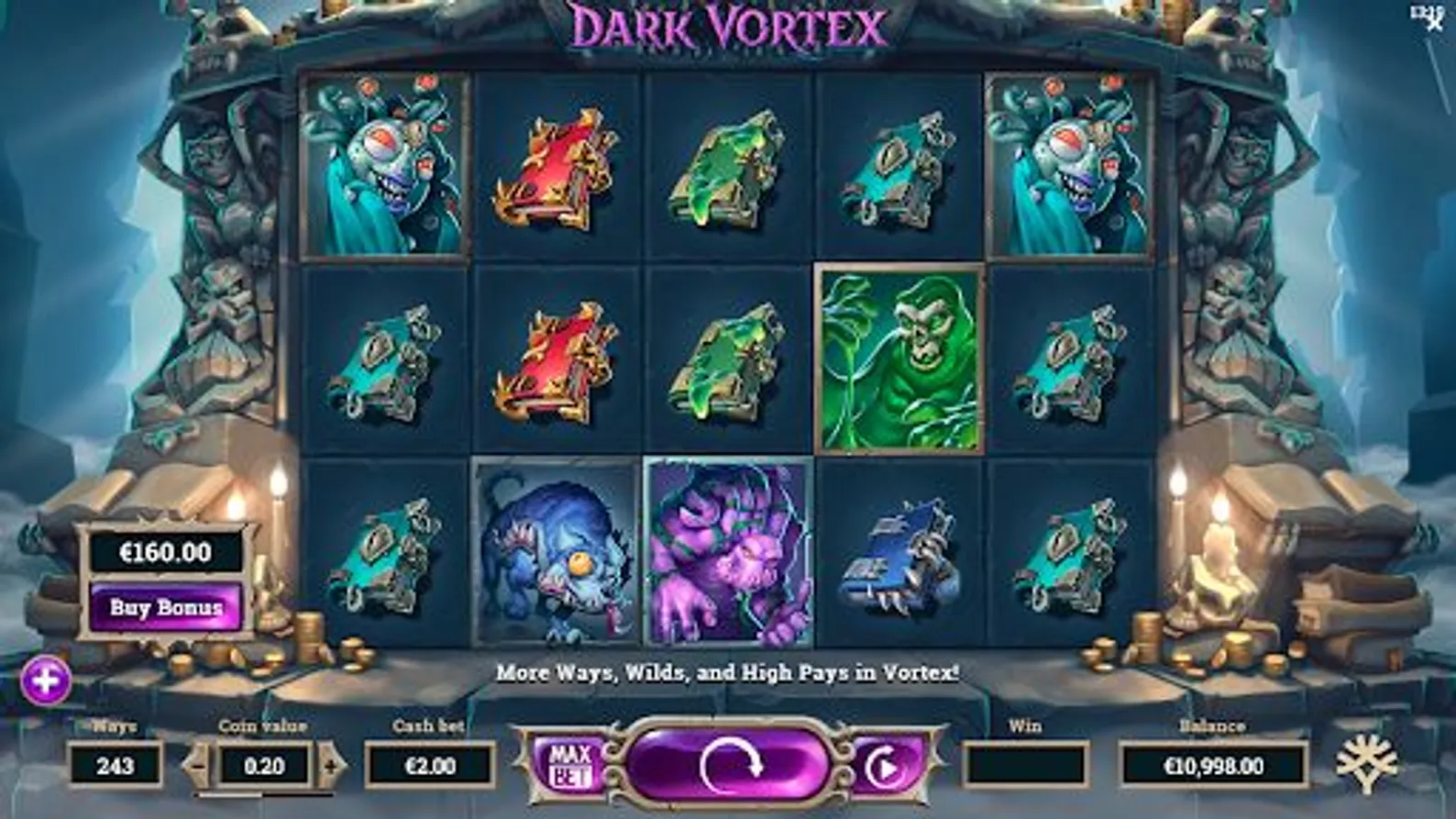 Dark vortex slot