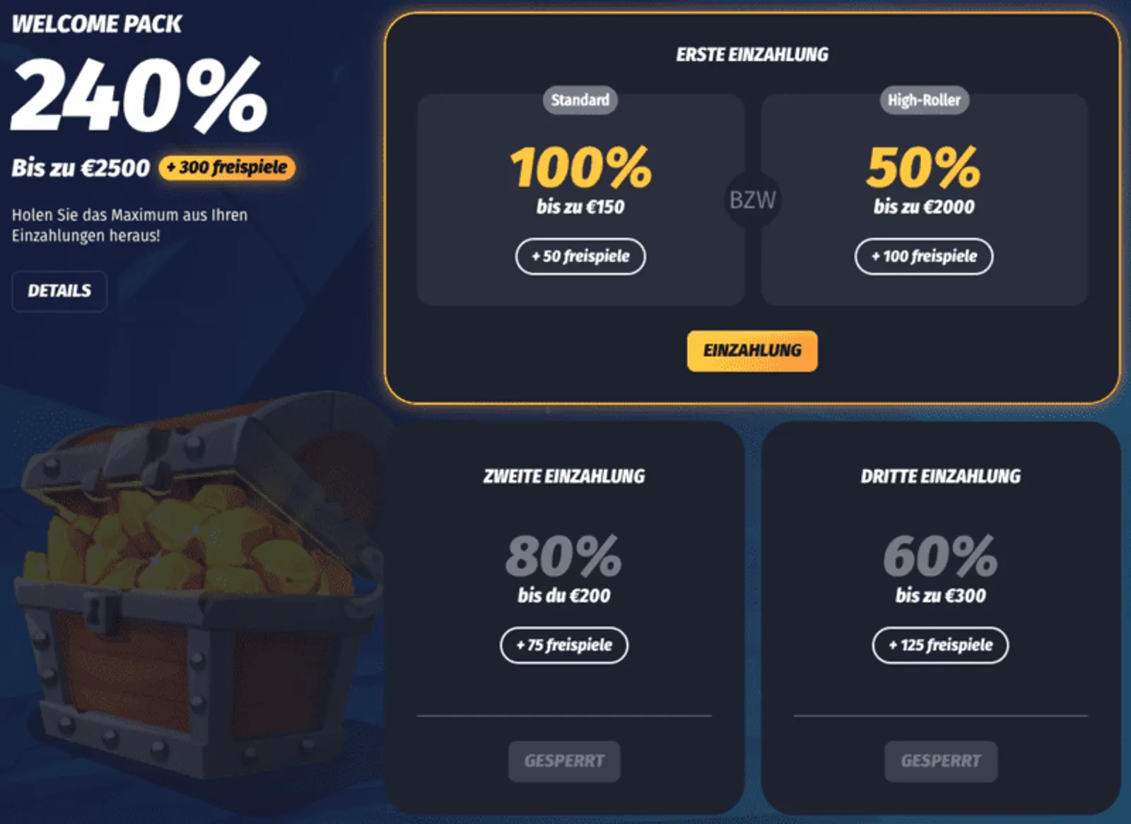 Winshark Casino Willkommensbonus