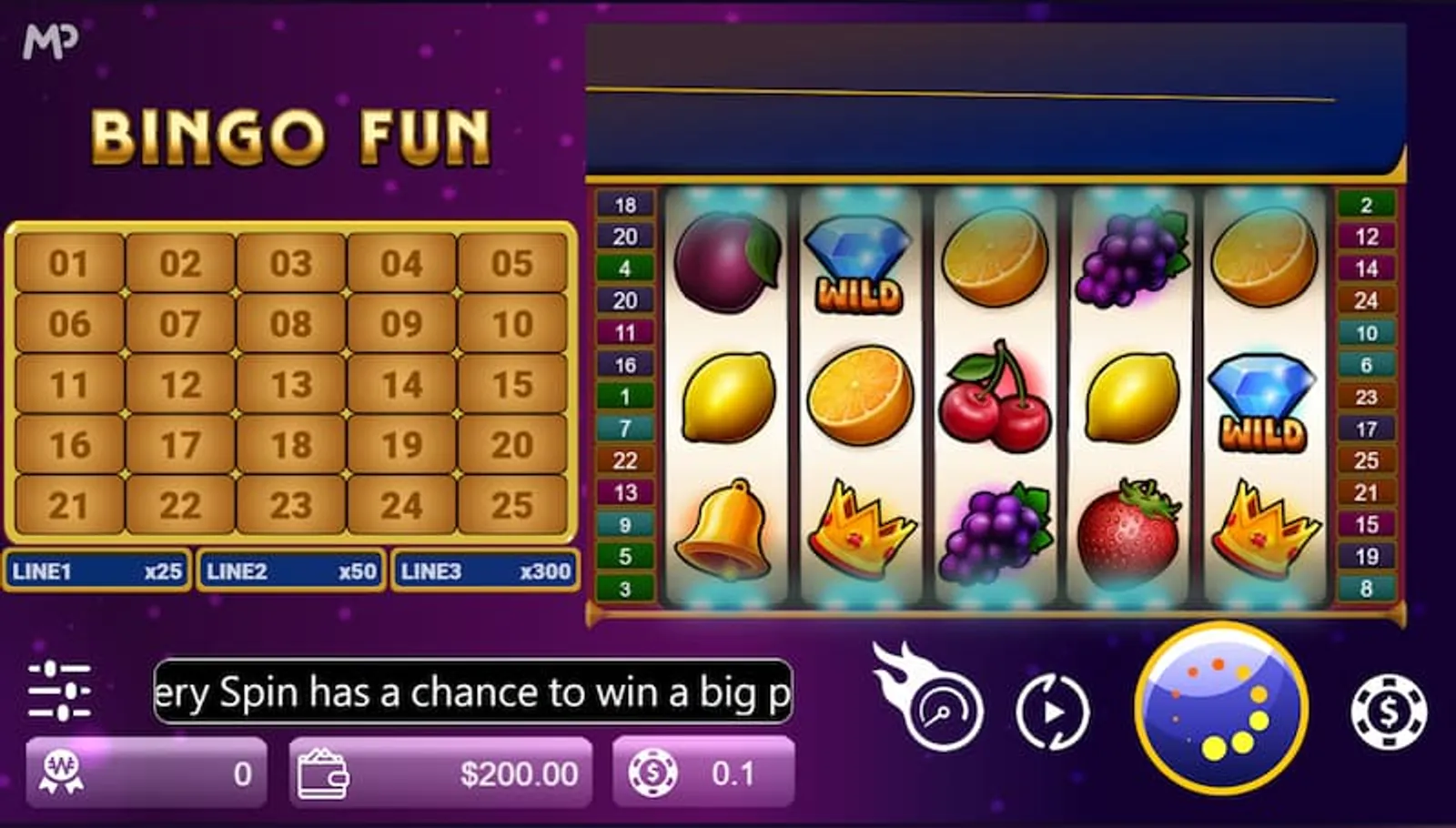 オンラインカジノゲーム　ビンゴゲーム