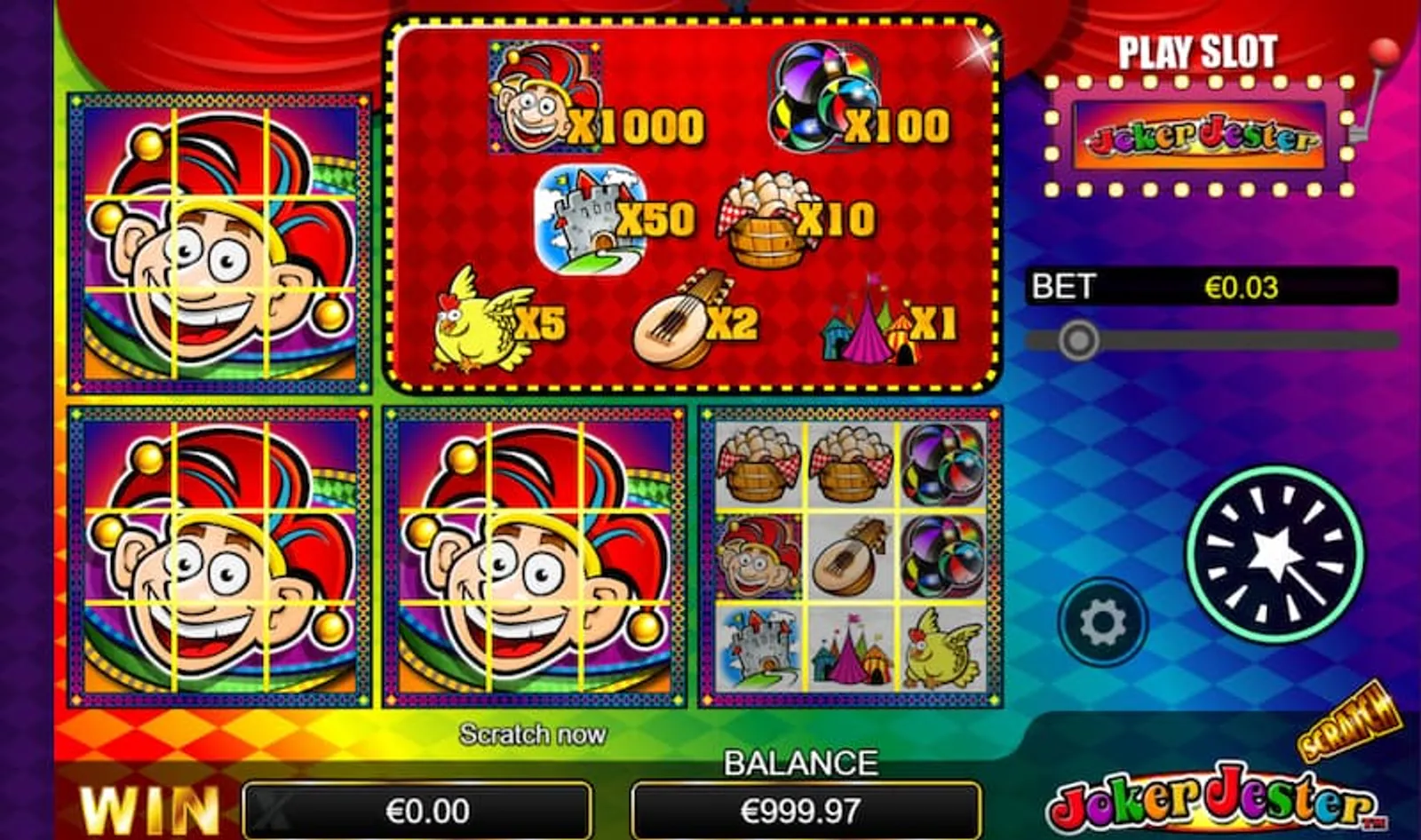 オンラインカジノゲーム　スクラッチ