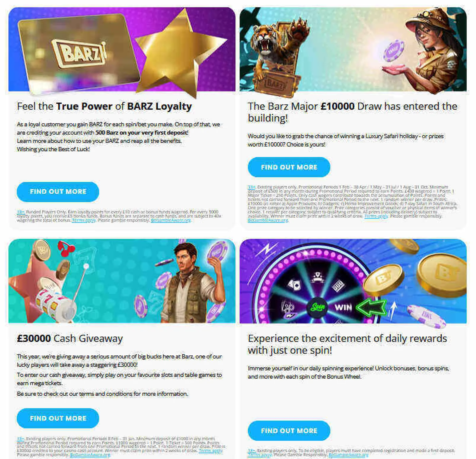 Offers & promotions at Barz Casino