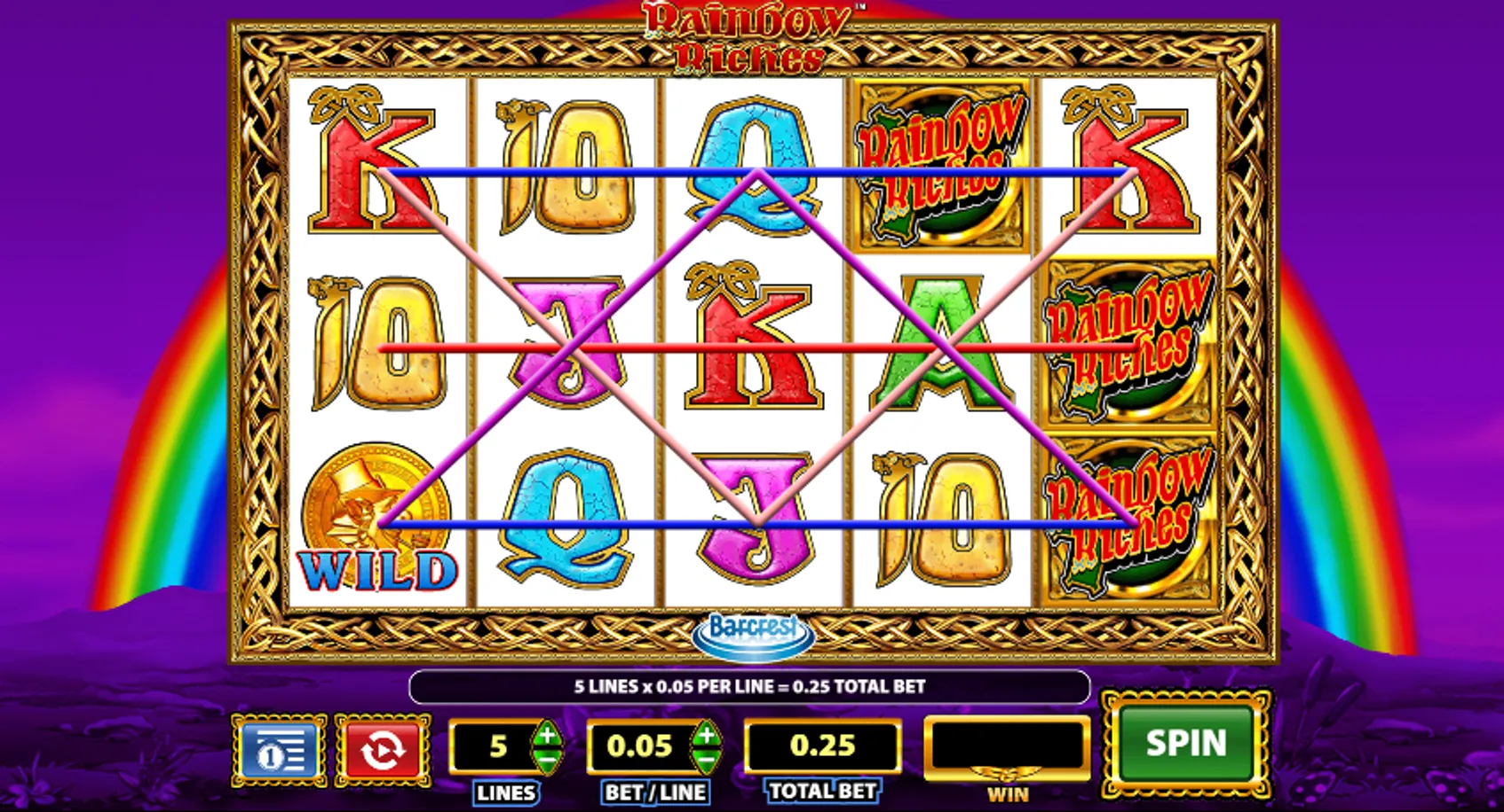 Rainbow Riches slot gameplay