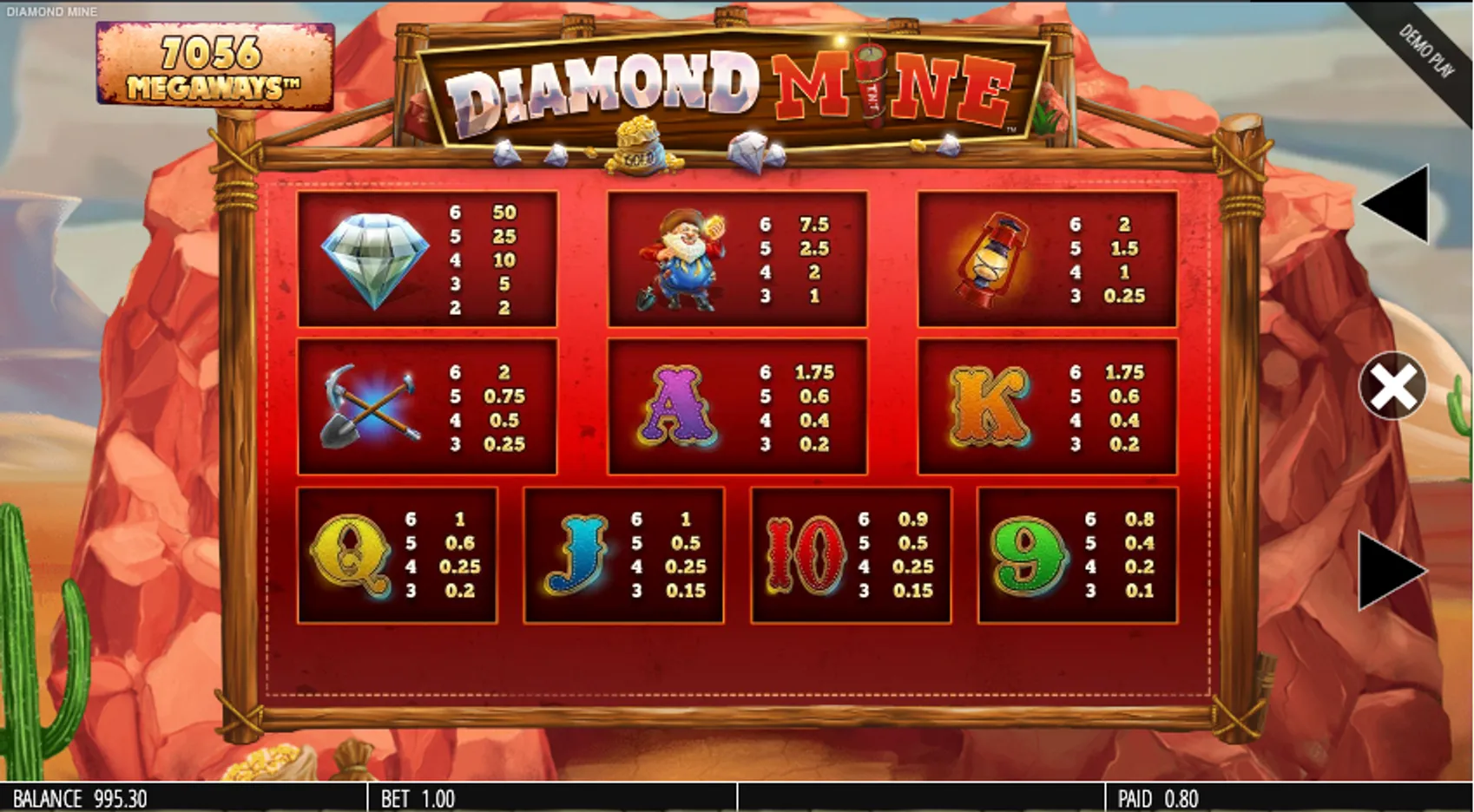 Diamond Mine Megaways Gameplay
