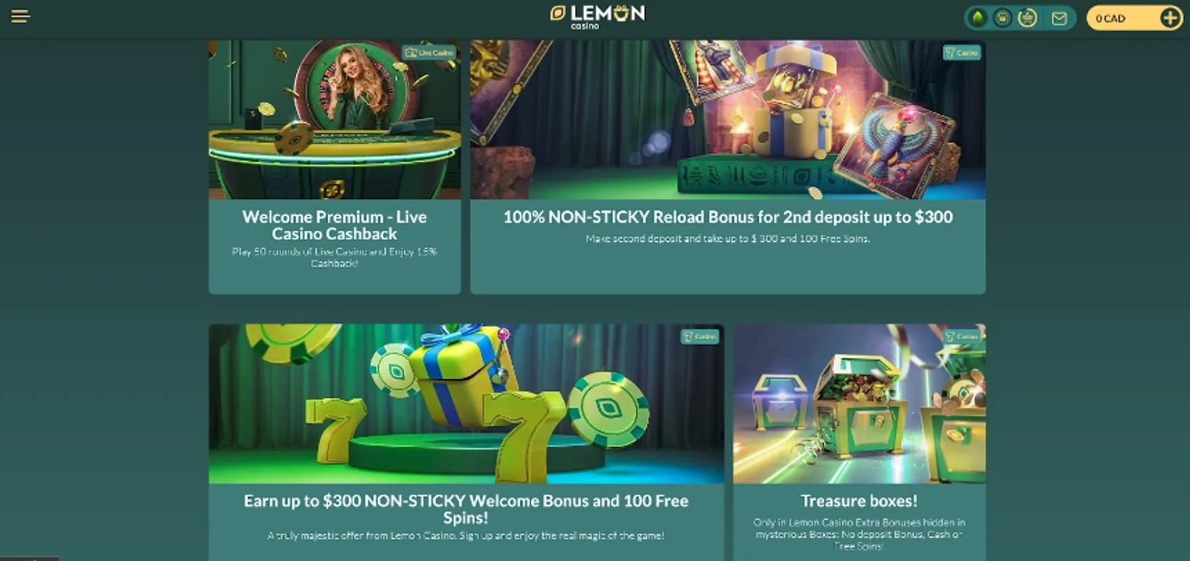 Lemon Casino welcome bonus