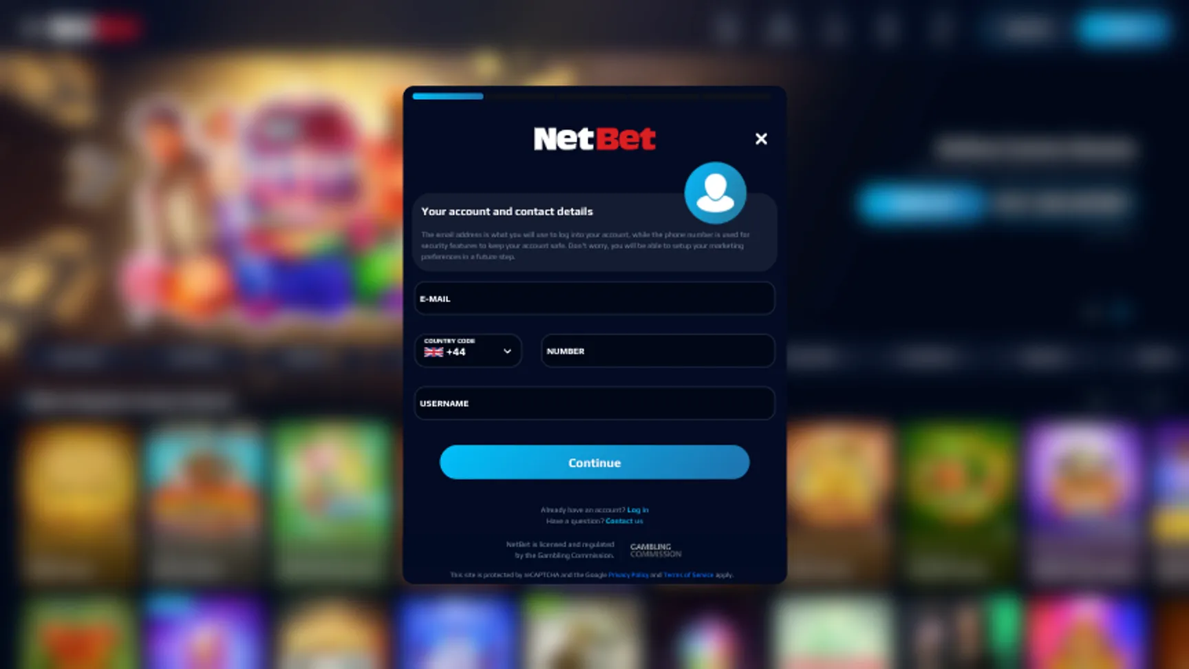 NetBet Casino Registration