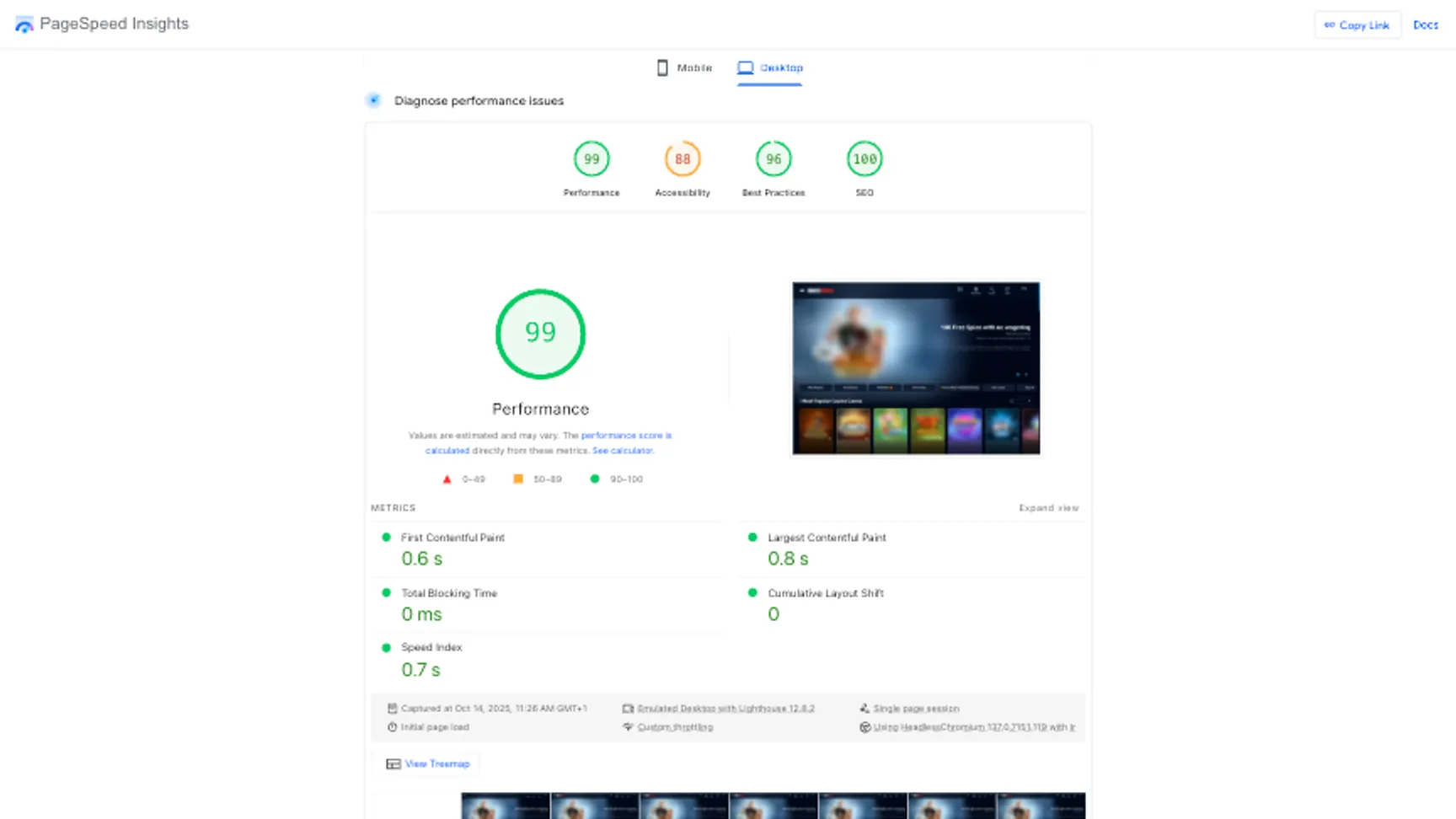 User experience and site performance