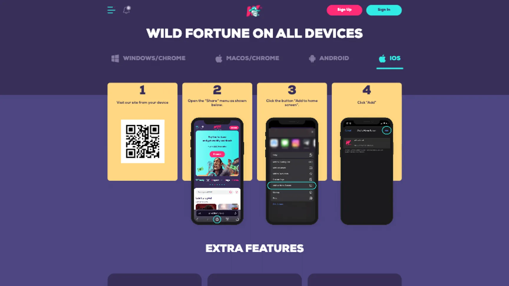 Wild Fortune casino on mobile