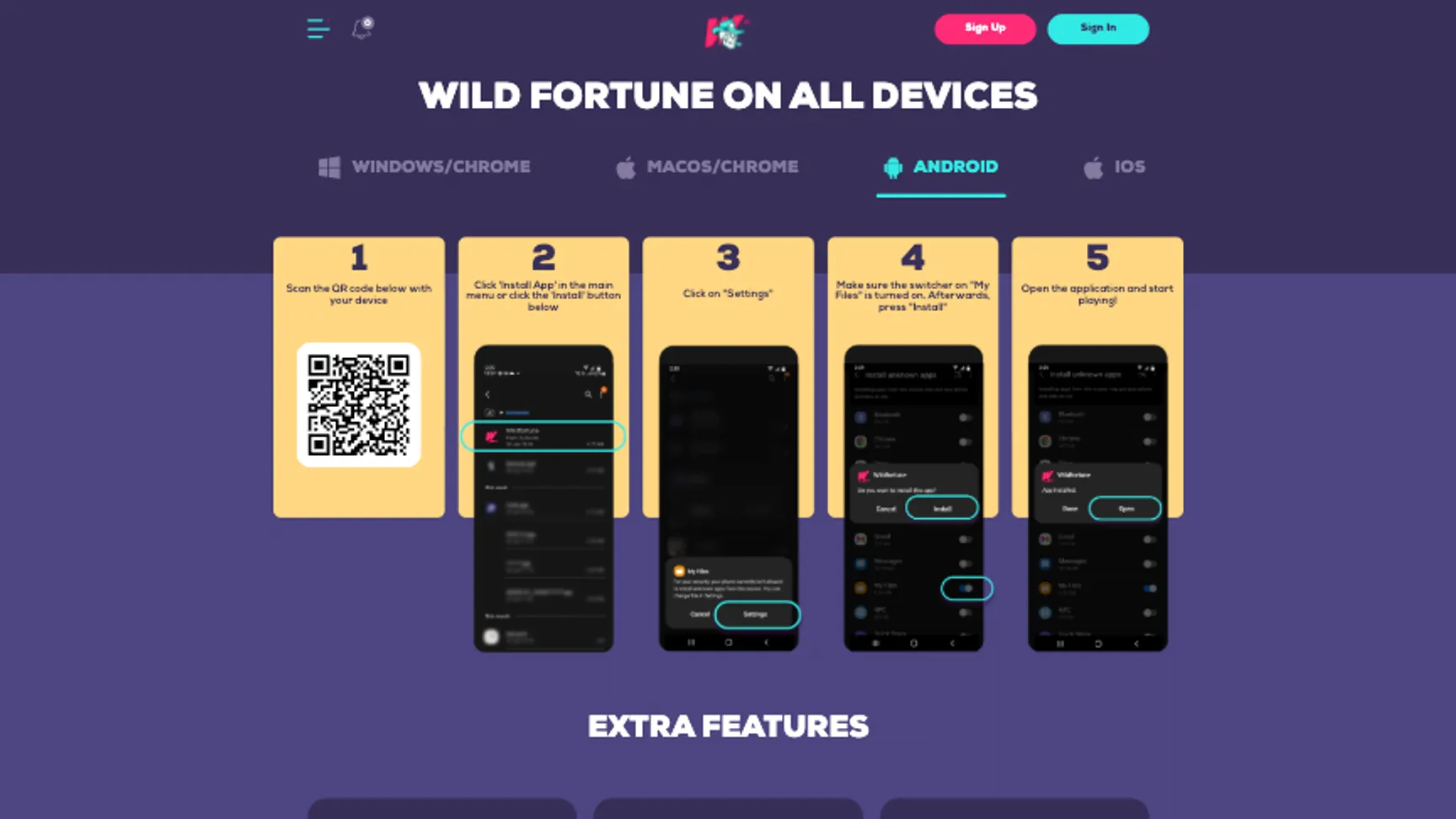 Wild Fortune casino on mobile