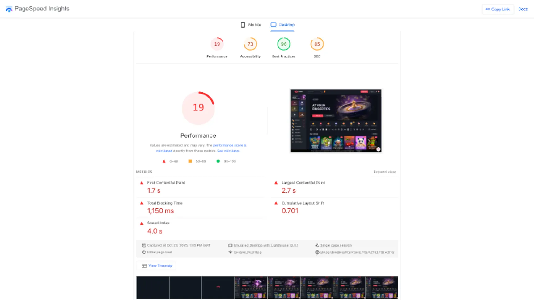 User experience and site performance