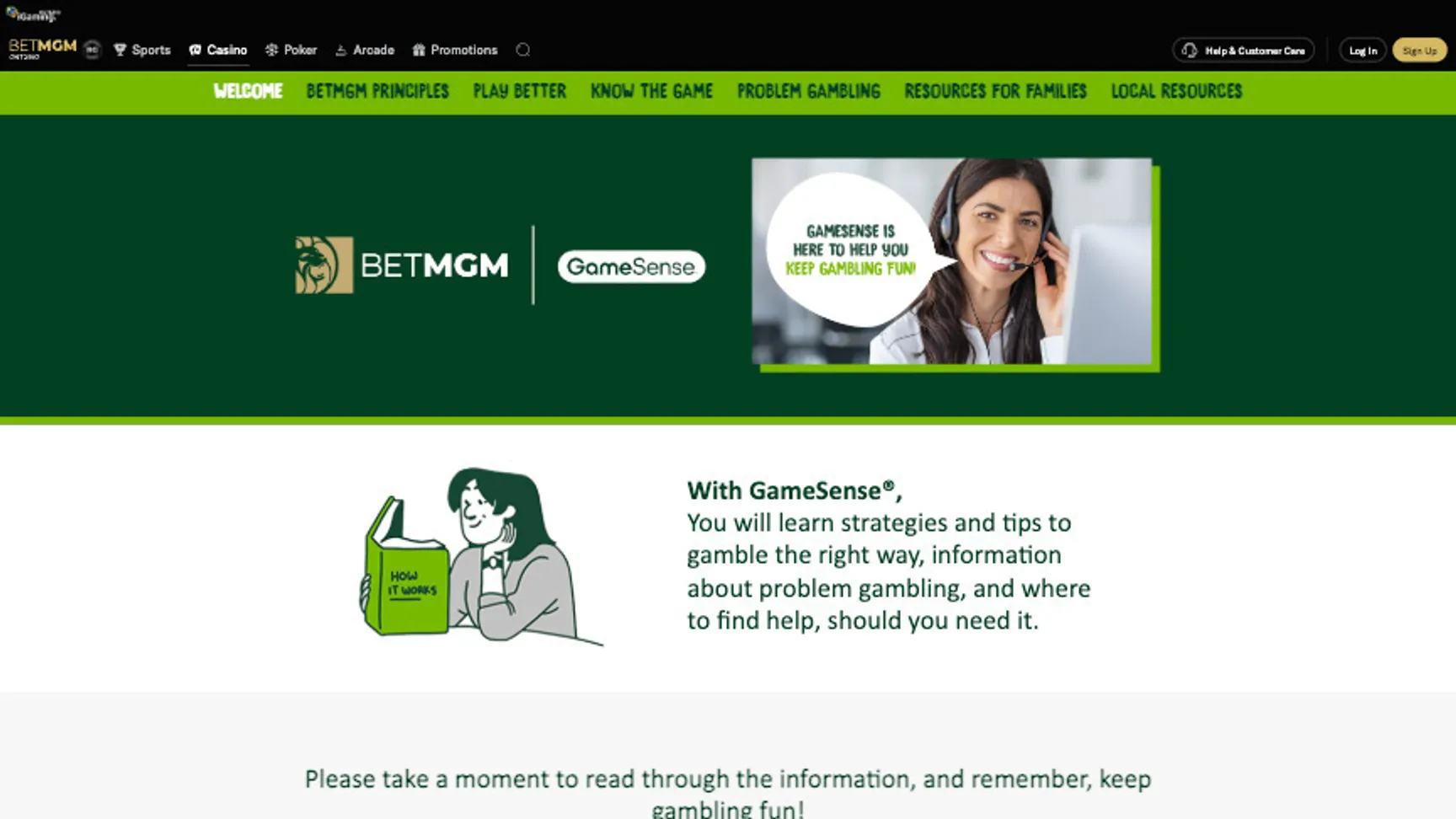 Tools for safer play at BetMGM Ontario