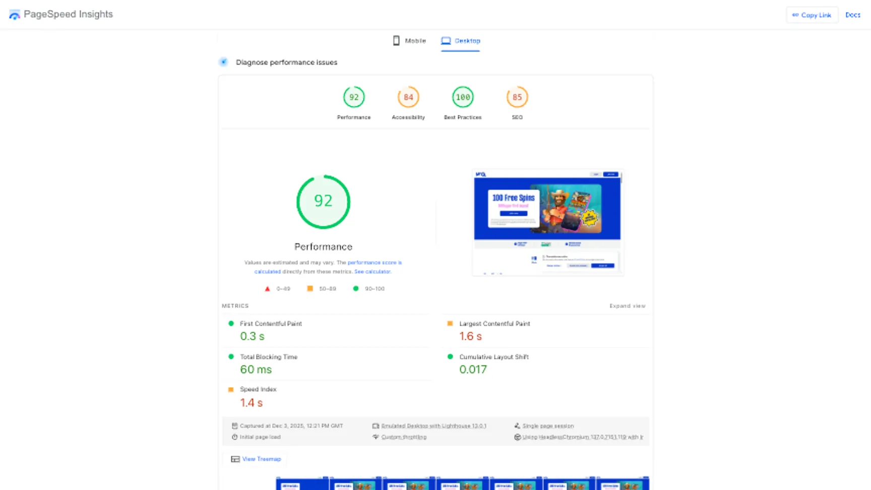 User experience and site performance