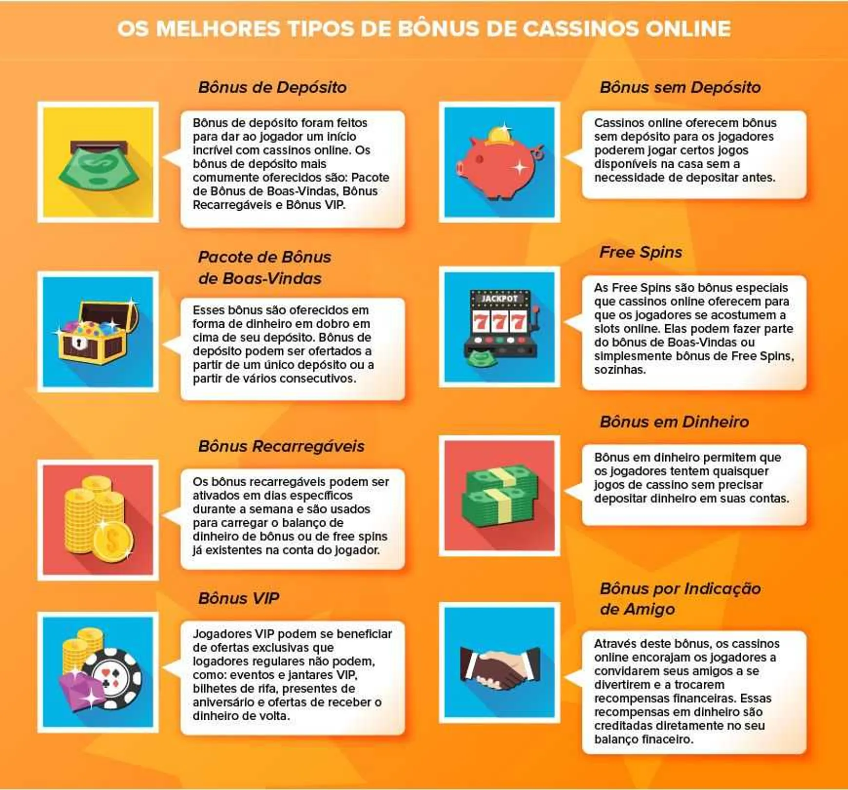 MELHORES BÔNUS DE CASSINO ONLINE