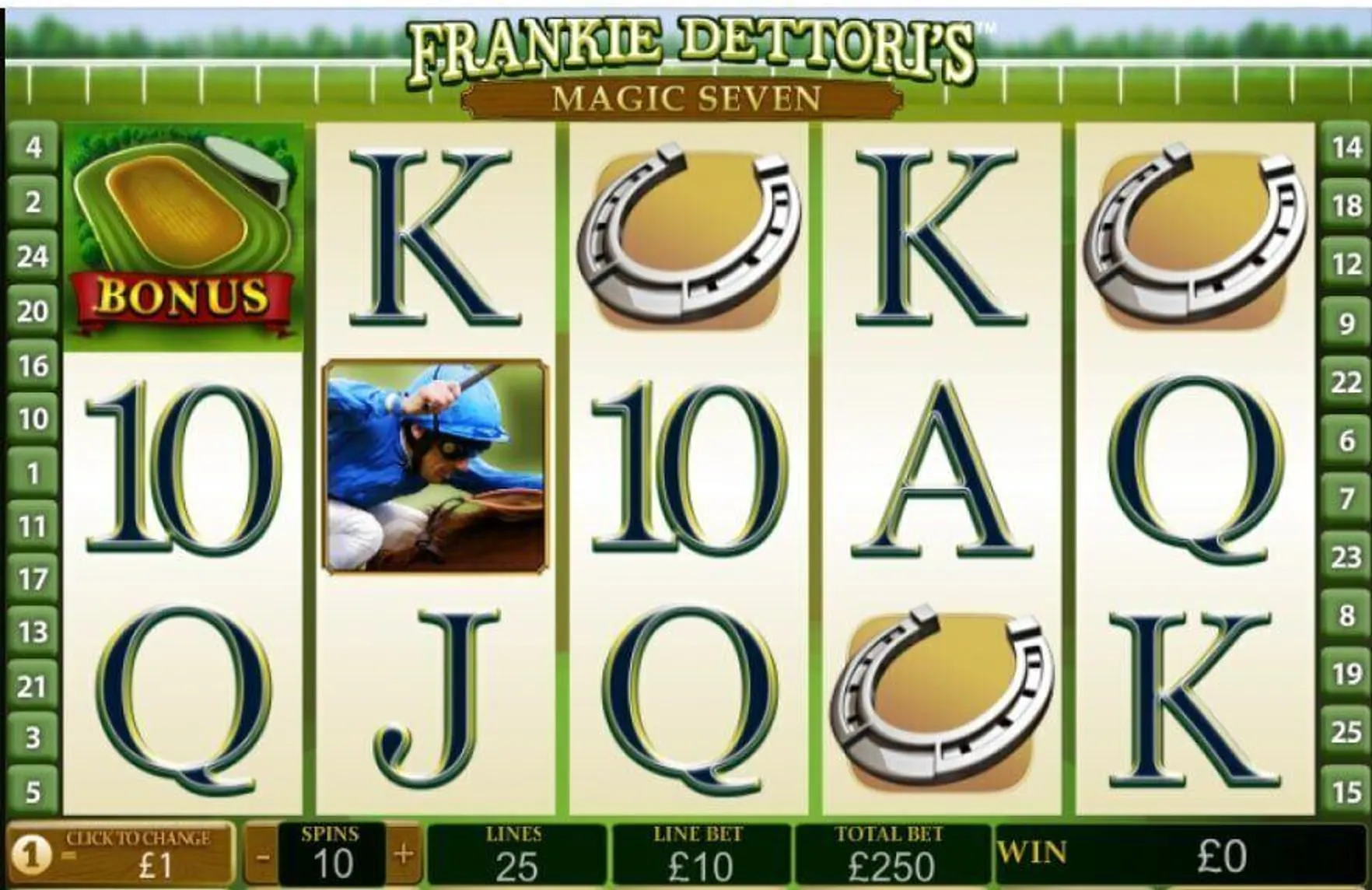 Frankie Dettori Magic Seven gameplay